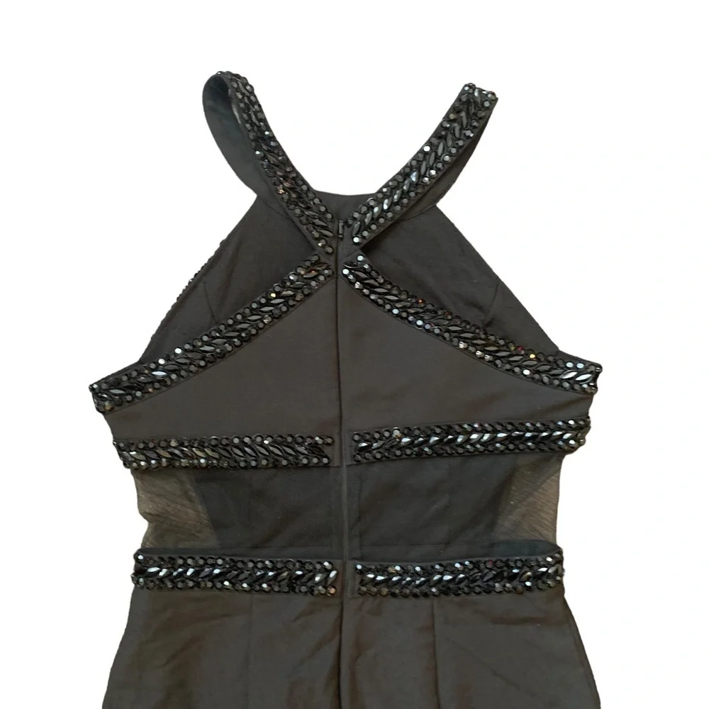 Gianni Bini Semi-formal beaded cocktail little black dress size small - Picture 6 of 8